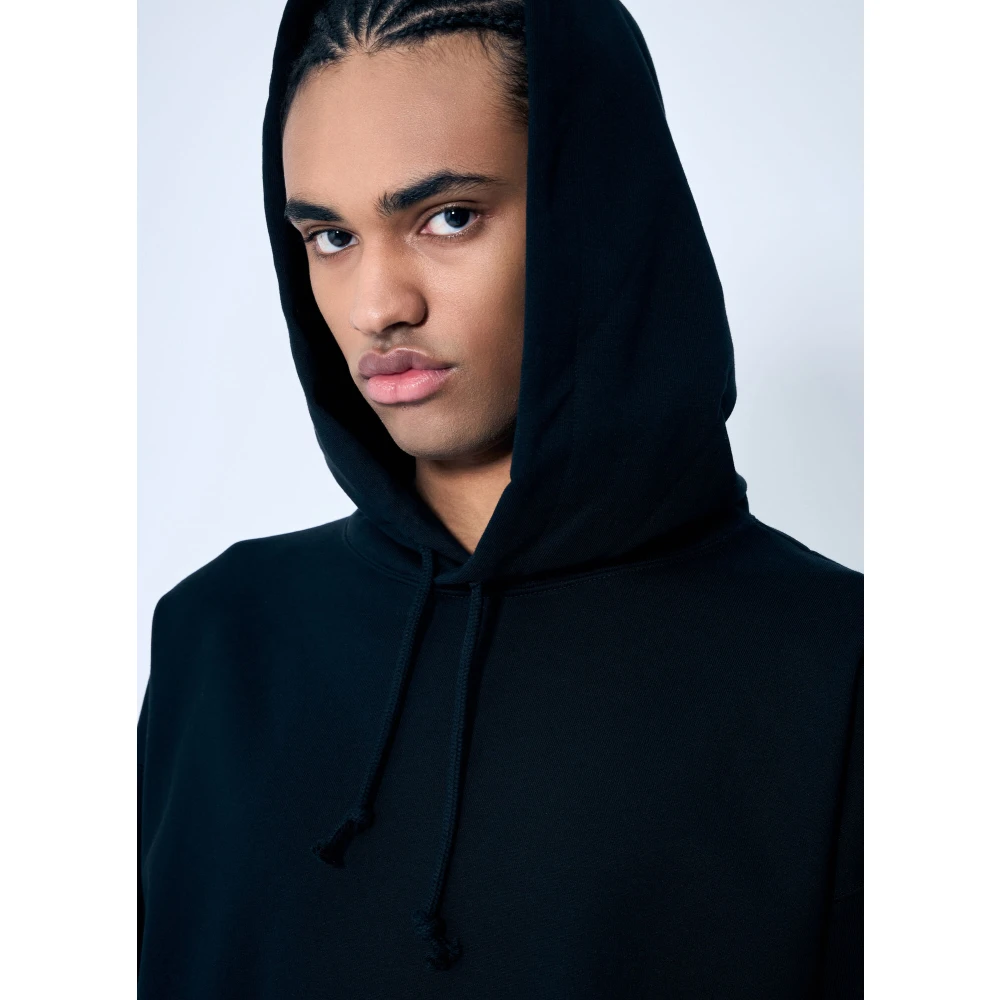 Y-3 Hoodie met logo print Black Heren