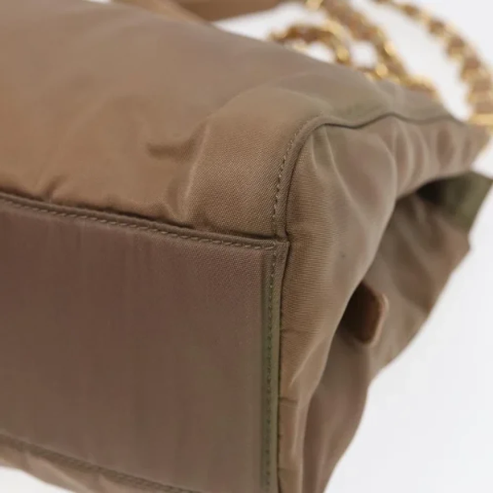 Prada Vintage Pre-owned Fabric prada-bags Beige Dames