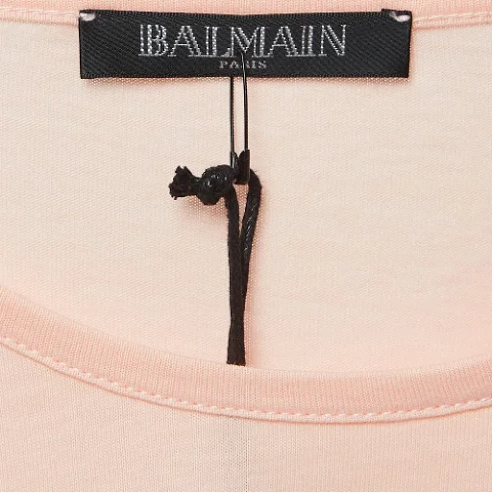 Balmain Pre-owned Cotton tops Orange Dames