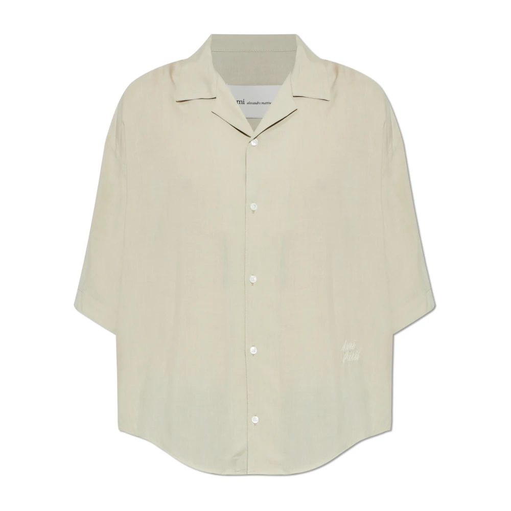 Ami Paris Beige Asymmetrisk Skjorta