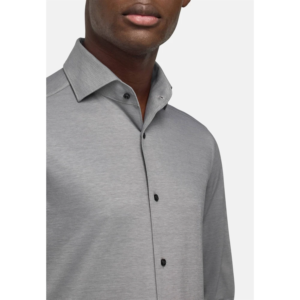 Boggi Milano Regular Fit Japans Jersey Poloshirt Beige Heren