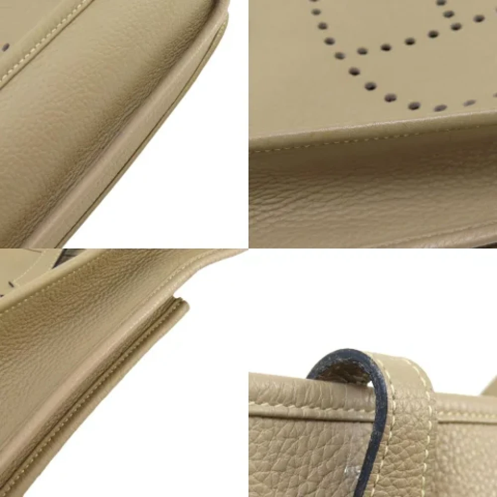 Hermès Vintage Pre-owned Leather shoulder-bags Beige Dames