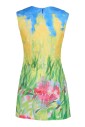 robe-courte-imprimee-jaune