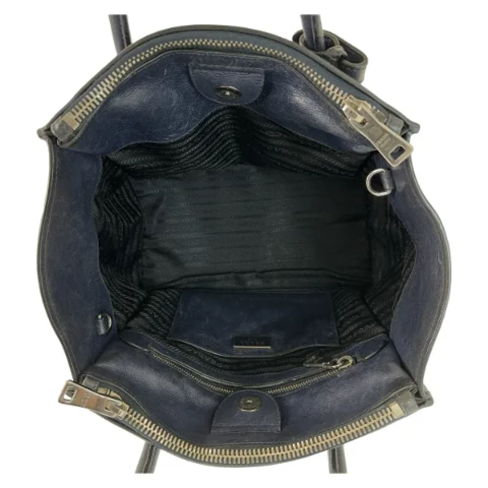 Prada Vintage Pre-owned Leather totes Blue Dames