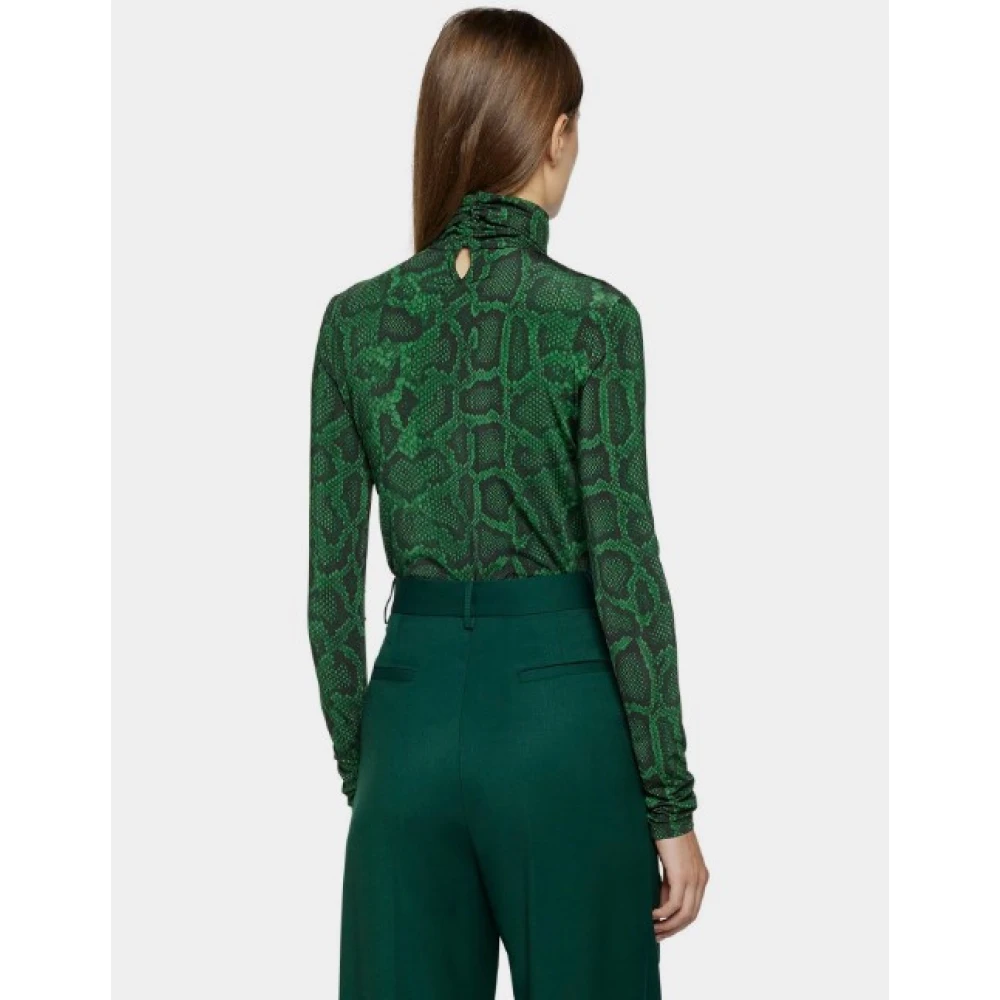 Simona Corsellini Jersey Viscose Dolcevita Top Green Dames