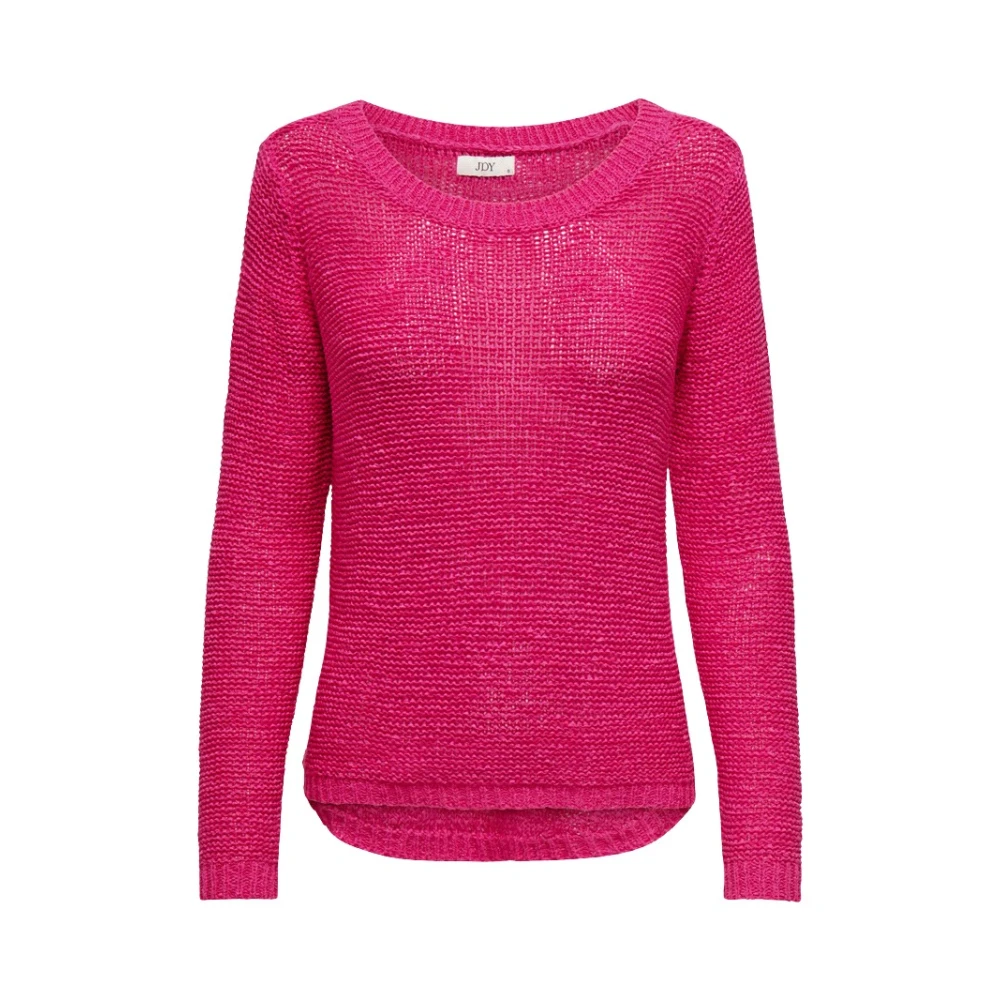 Jacqueline de Yong Round-neck Knitwear Pink Dames
