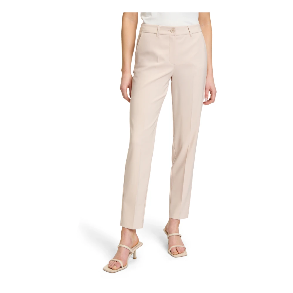 Betty Barclay Klassieke zakelijke broek met plooi Beige Dames