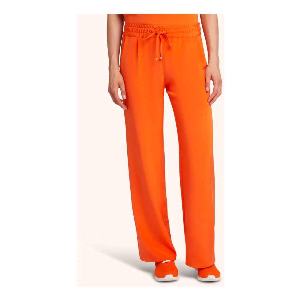 Kiton Wide Trousers Orange Dames