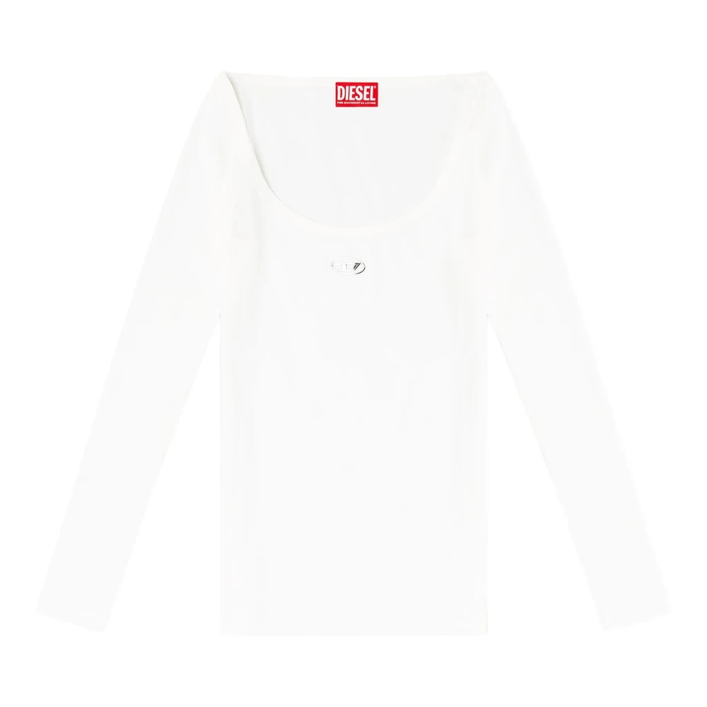 Diesel Vrouw Wit Tops Dames, S, Long Sleeve Tops