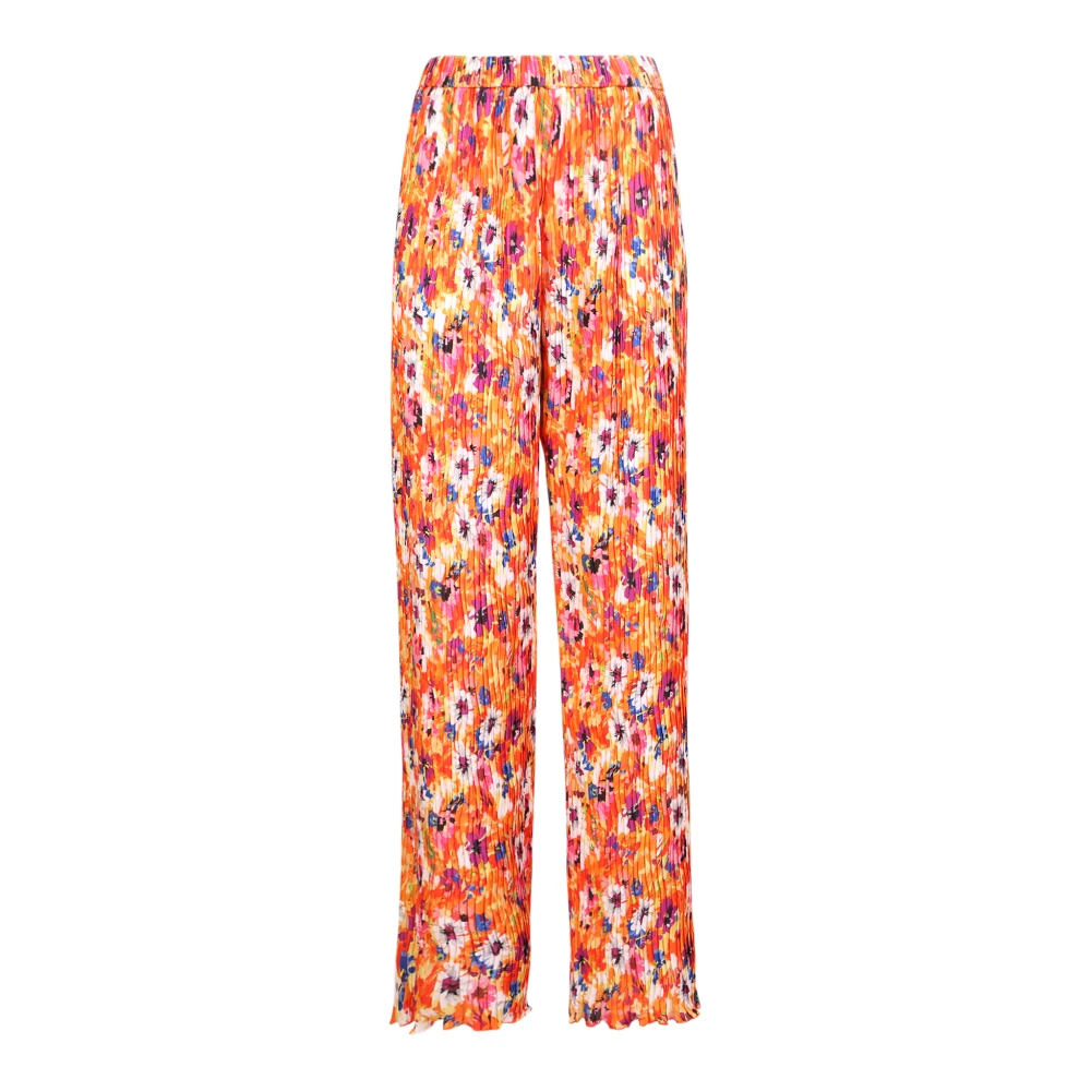 Floral print wide trousers
