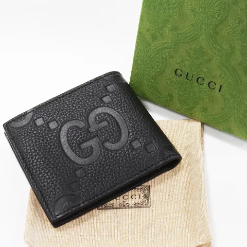Gucci Vintage Pre-owned Leather wallets Black Heren