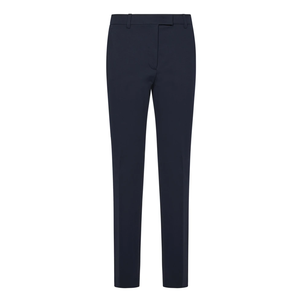 Max Mara Blauwe Slim Fit Broek Verhoog Garderobe Blue Dames