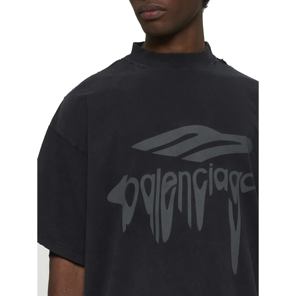 Balenciaga 3B Liquefied T-shirt Black Heren
