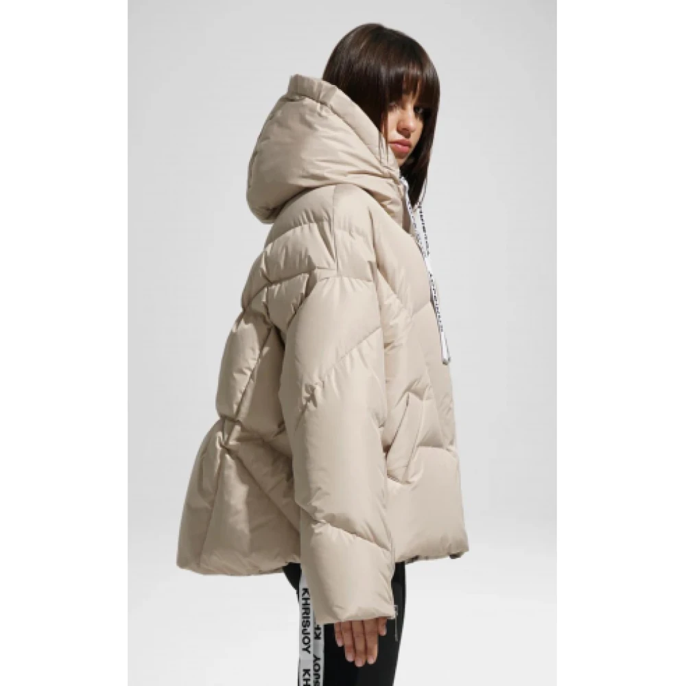 Khrisjoy Iconische Luxe Winter Puffer Jas Beige Dames