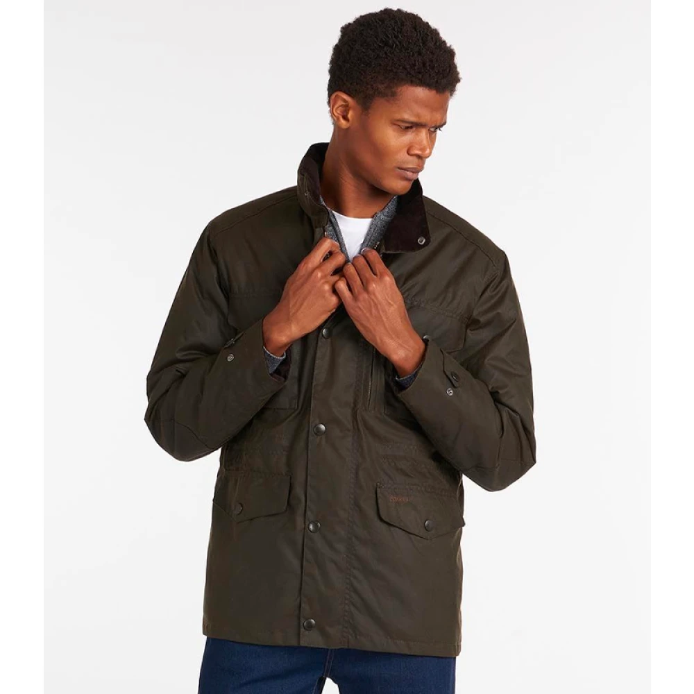 Barbour Sapper Oilskin Jacket Green Heren