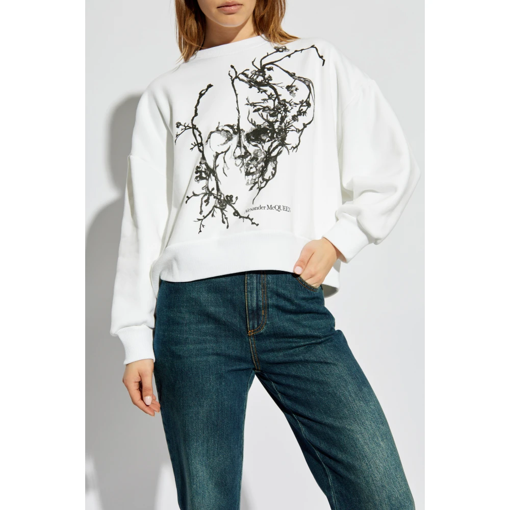 alexander mcqueen Oversized hoodie White Dames
