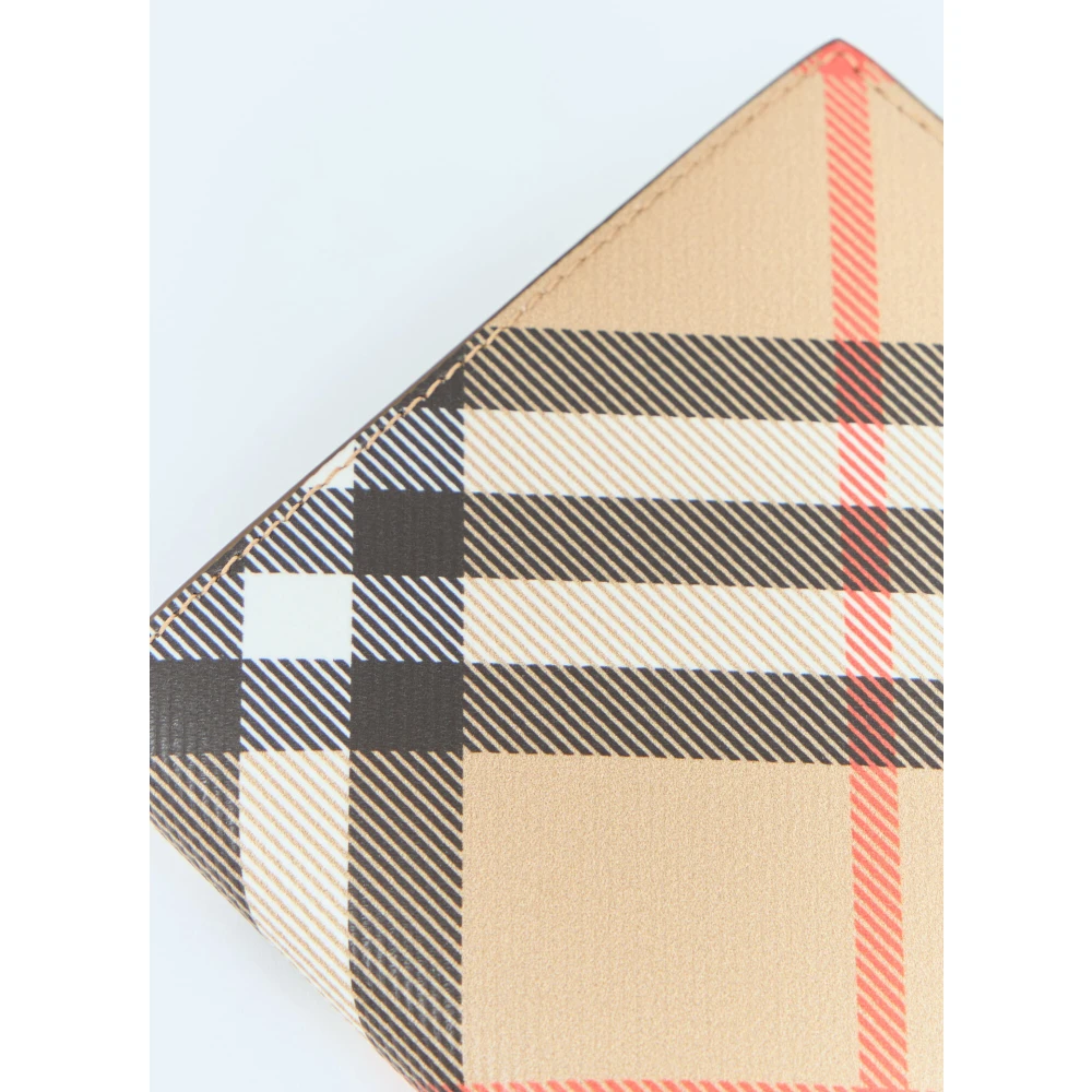 Burberry Check Bi-Fold Portemonnee Beige Heren