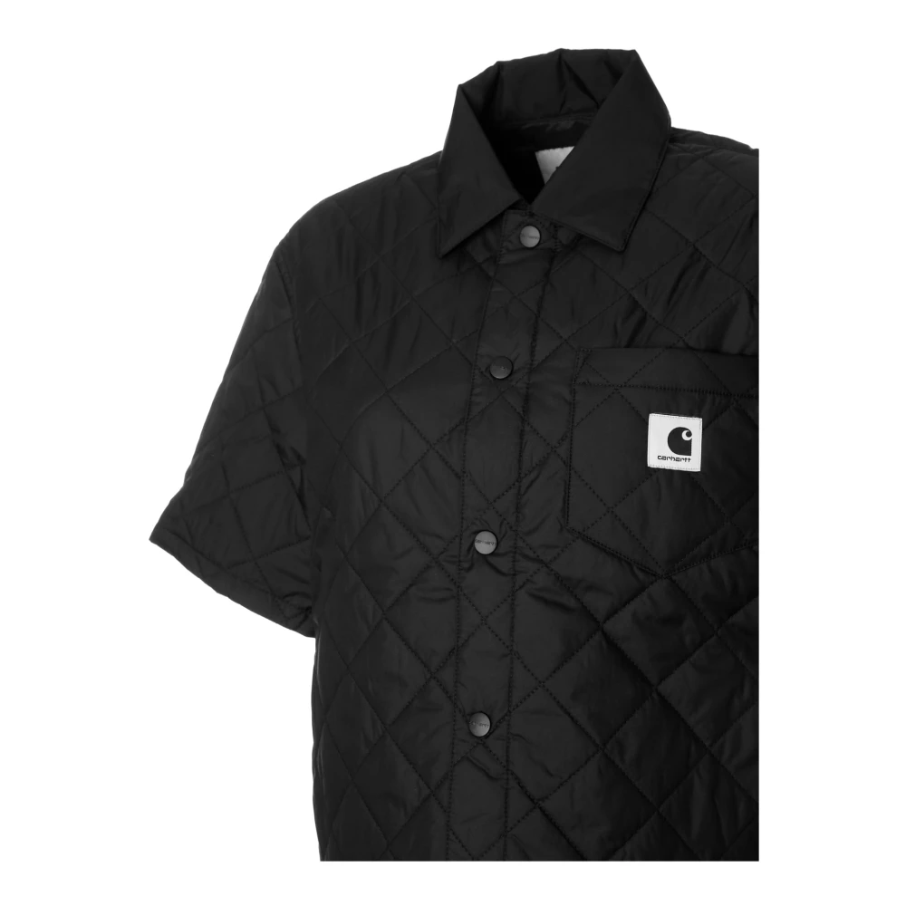 Carhartt WIP Gerecycled Polyester Shirt Jas met Drukknopen Black Dames