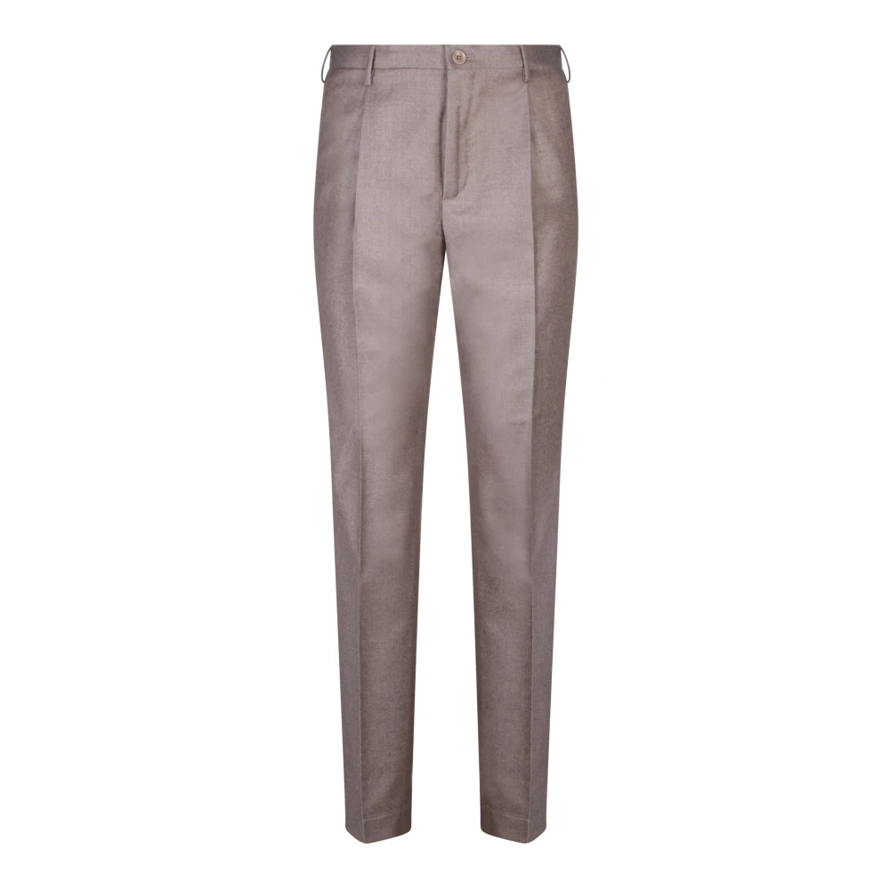 Incotex Men's Beige Wool Trousers For - Slim-Fit Trousers - M - Trousers