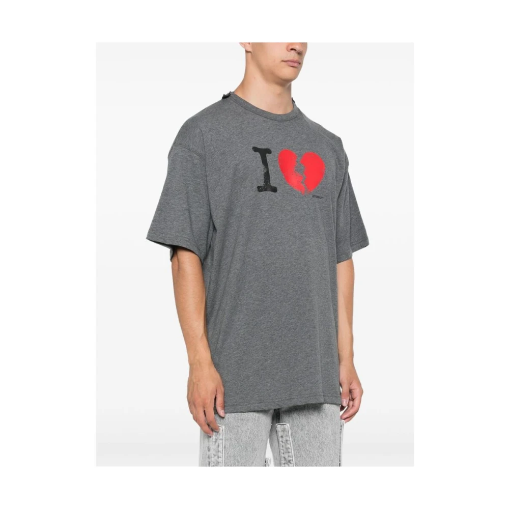 Magliano Grafische Print T-shirt met Ronde Hals Gray Heren