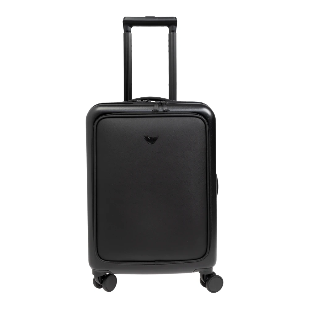 Emporio Armani Men's Black Cabin Bags, One Size, Suitcase On Wheels