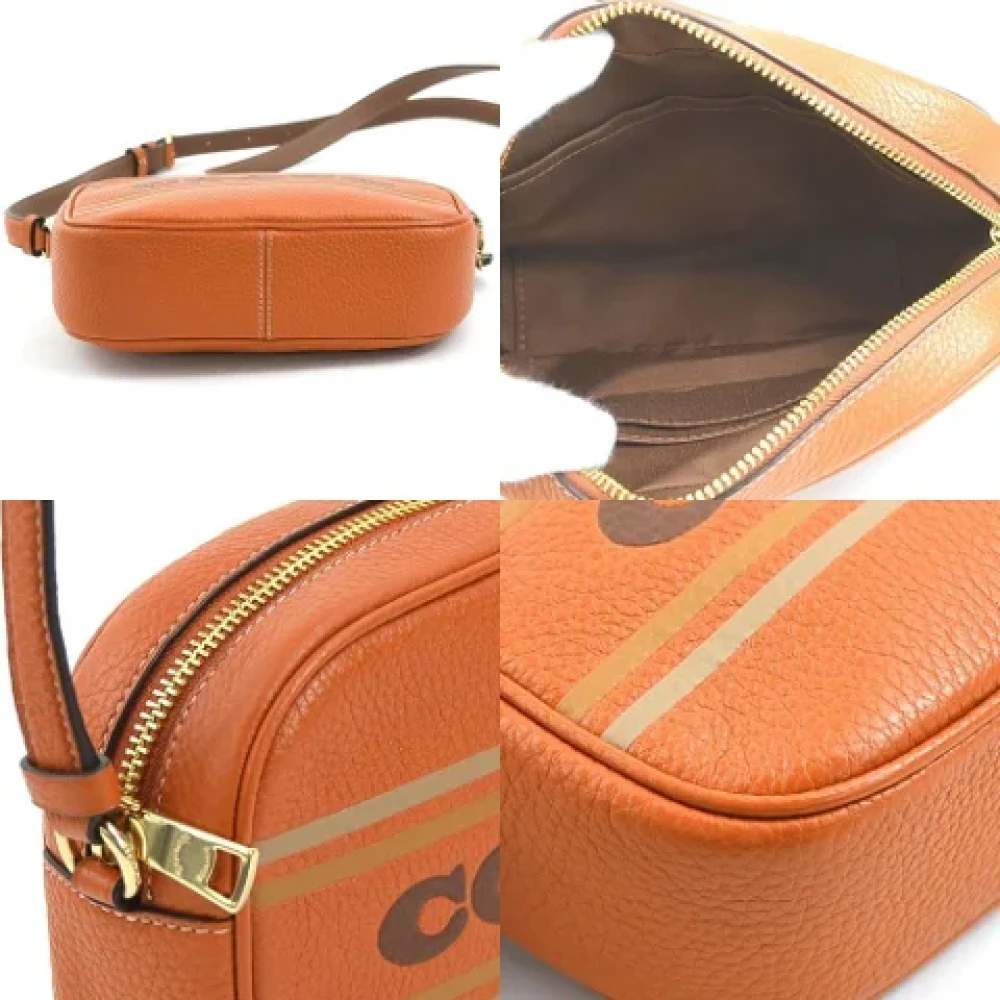 Coach Pre-owned Leather shoulder-bags Orange Dames