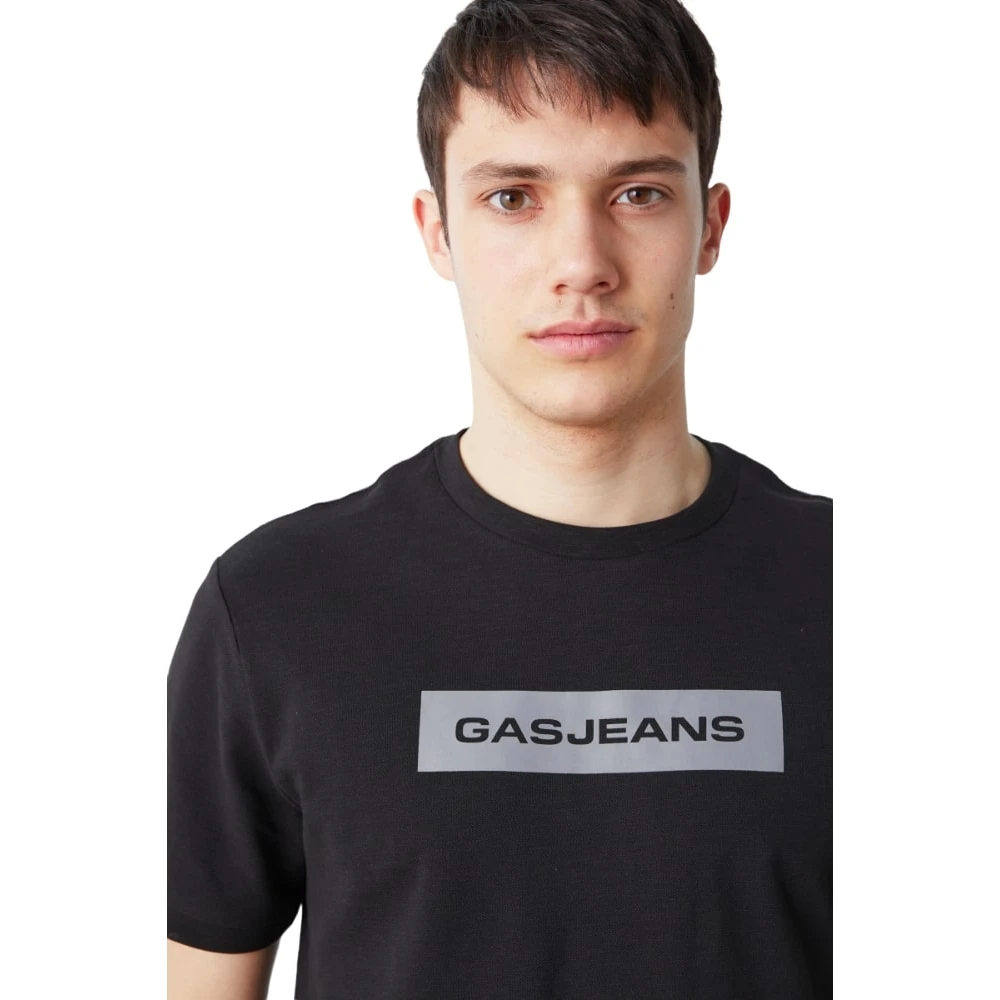 GAS Korte Mouw T-shirt Black Heren