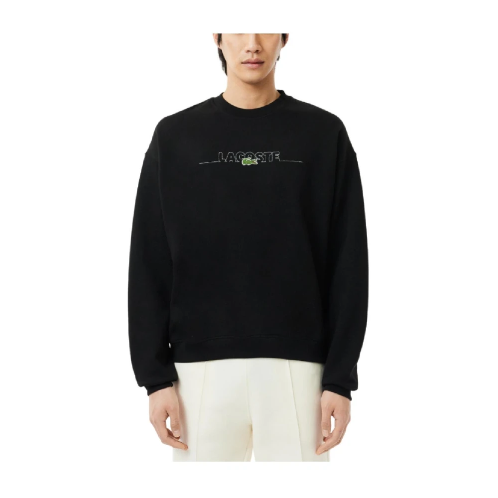 Lacoste Comfortabele Sweatshirt voor dagelijkse stijl Black Heren