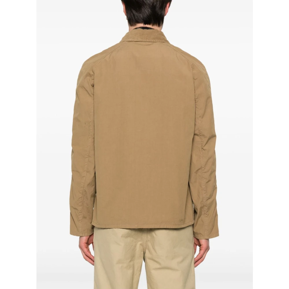 Barbour Beige Tracker Jas met Geribbelde Kraag Beige Heren