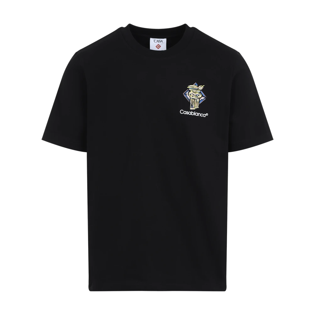 Casablanca Zwarte T-shirt voor mannen Stijlvol Black Heren