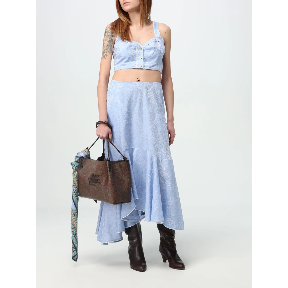 ETRO Mini Rok in Trendy Stijl Blue Dames