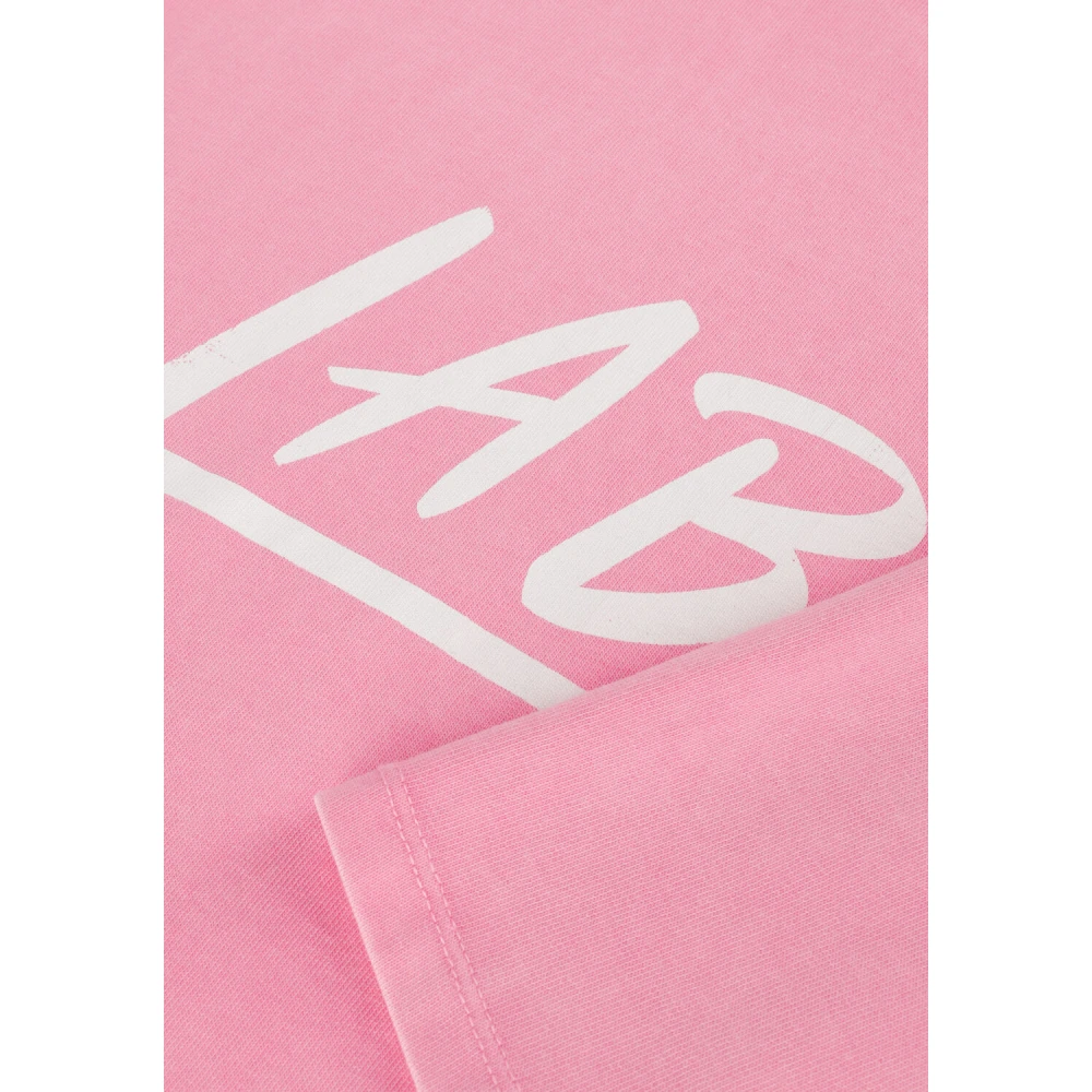 Alix The Label Roze Gebreid Gewassen Label T-shirt Pink Dames