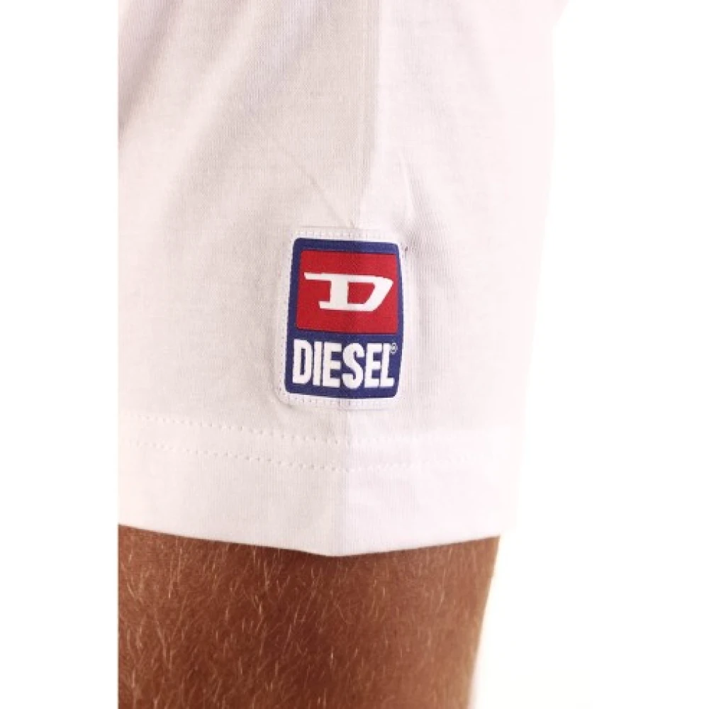 Diesel Heren T-shirt van katoen White Heren