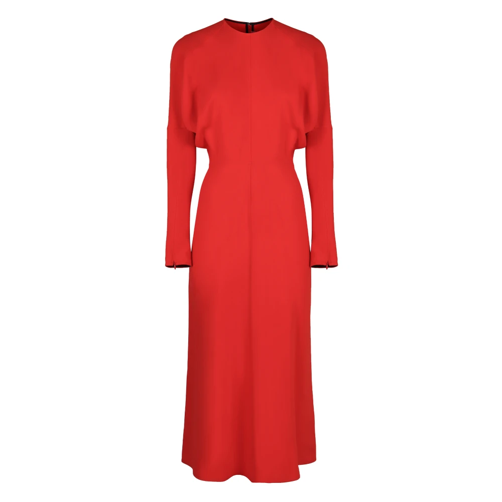 Victoria Beckham Elegante Dolman Cady Jurk met ritssluiting Red Dames