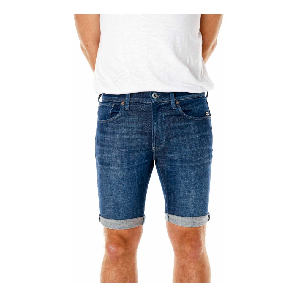 G-Star Slim Denim Shorts Blue Heren