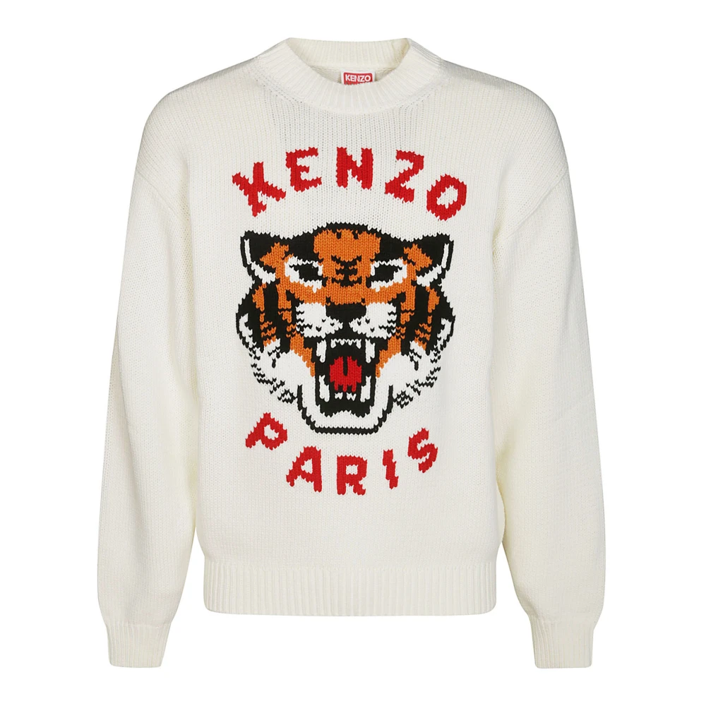 Kenzo Tijgerprint Grafisch T-shirt White Heren