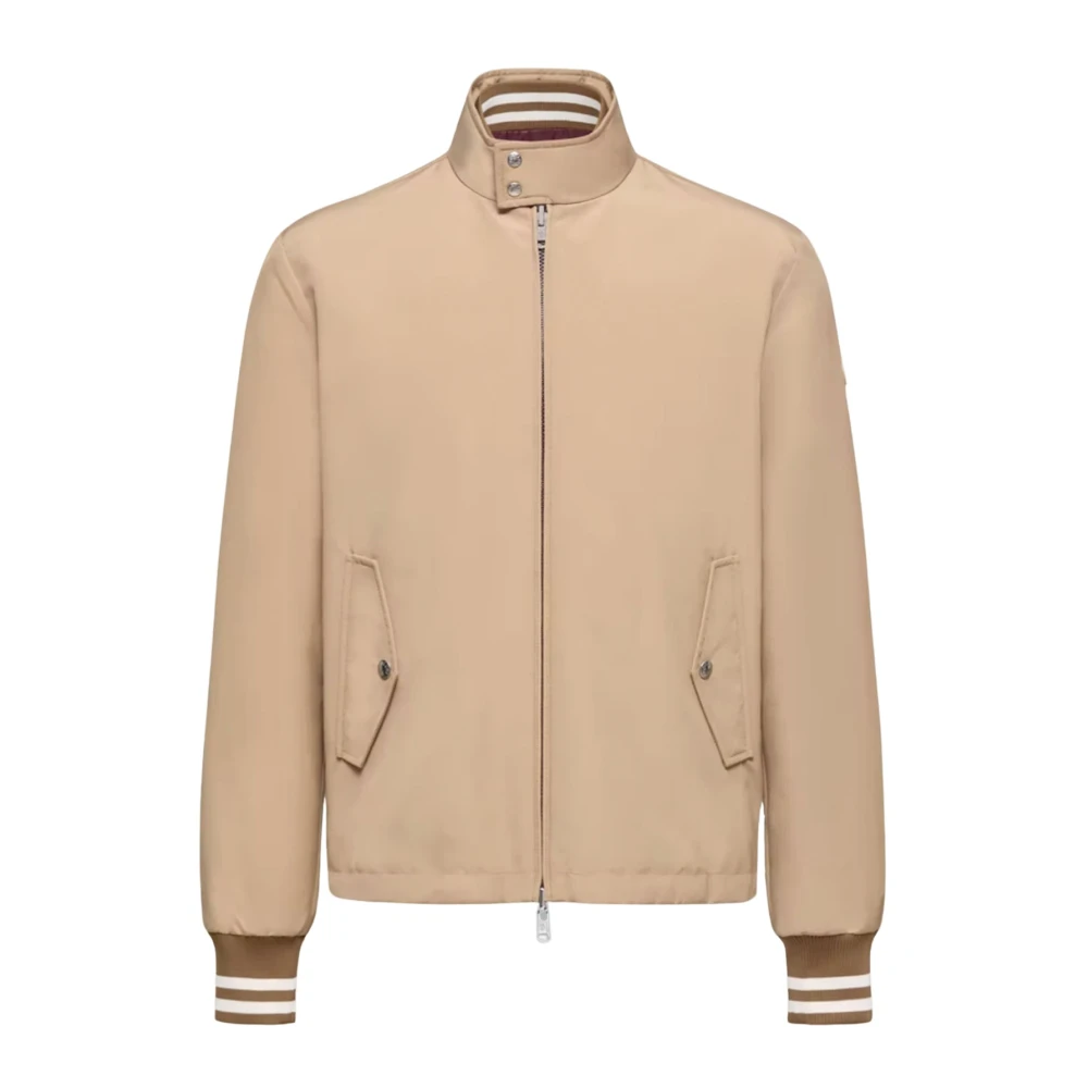 Moncler Beige Light Jackets, Male, Xl, Prieure Bomber Jacket