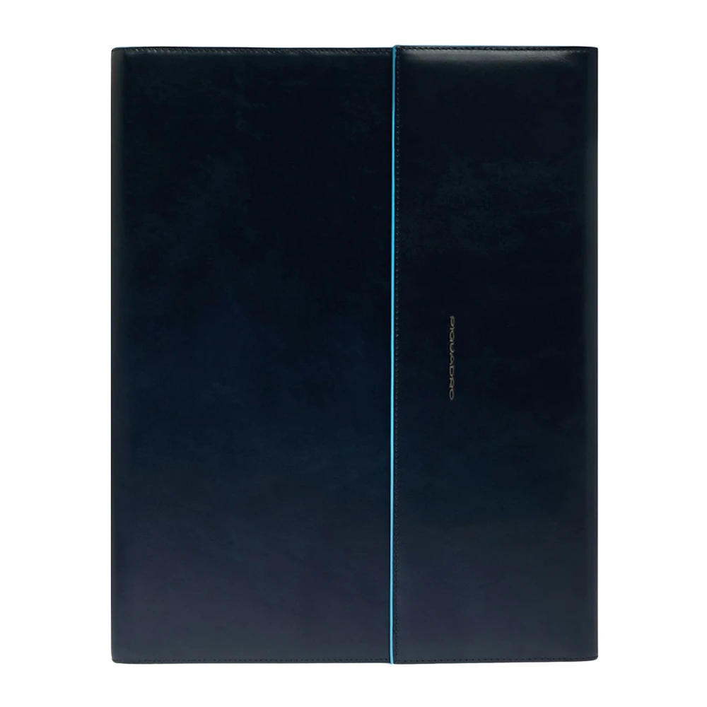 Piquadro Unisex Blauw Home One Size, Katoen, Leren Notitieblokhouder