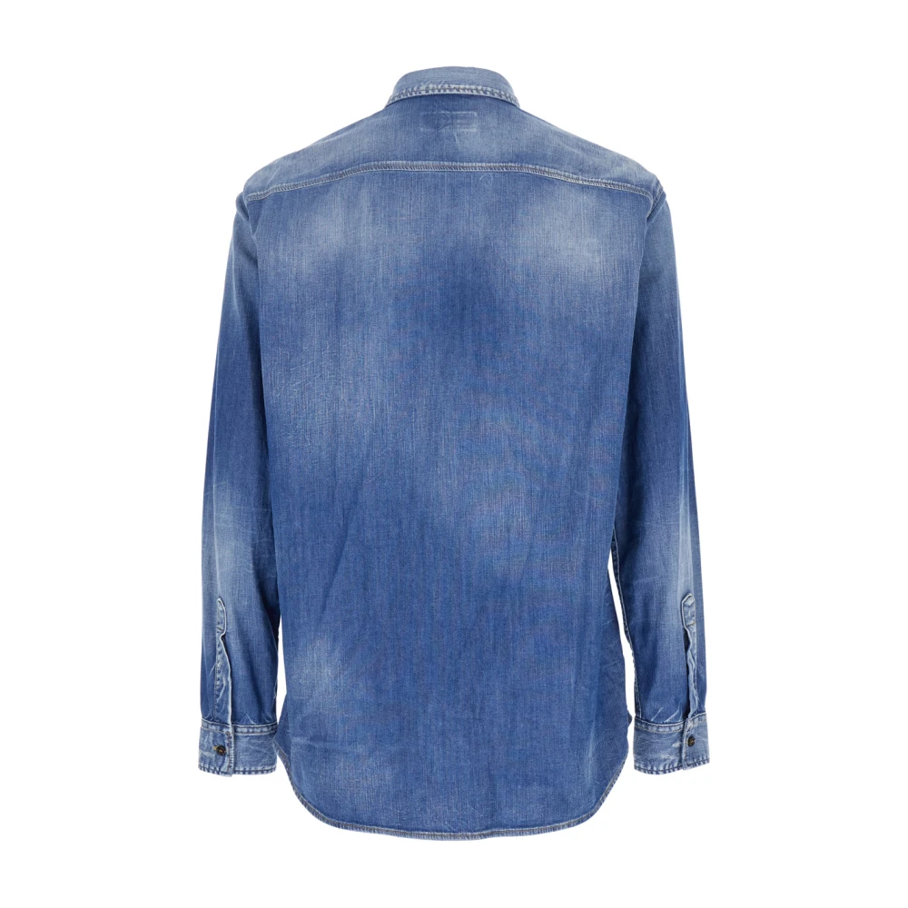 Dsquared2 Blauwe Denim Jack met Logopatch Blue Heren