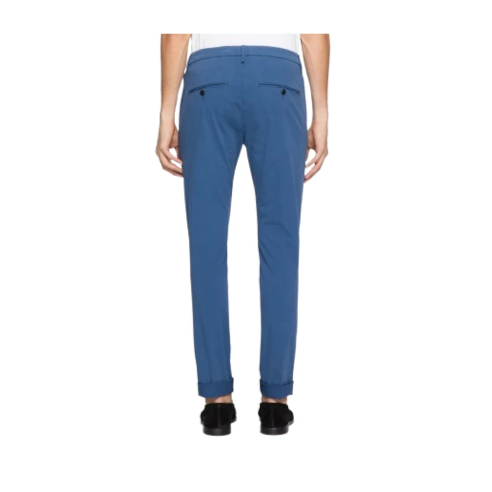 Dondup Slim Chino Gabardine Broek Blue Heren