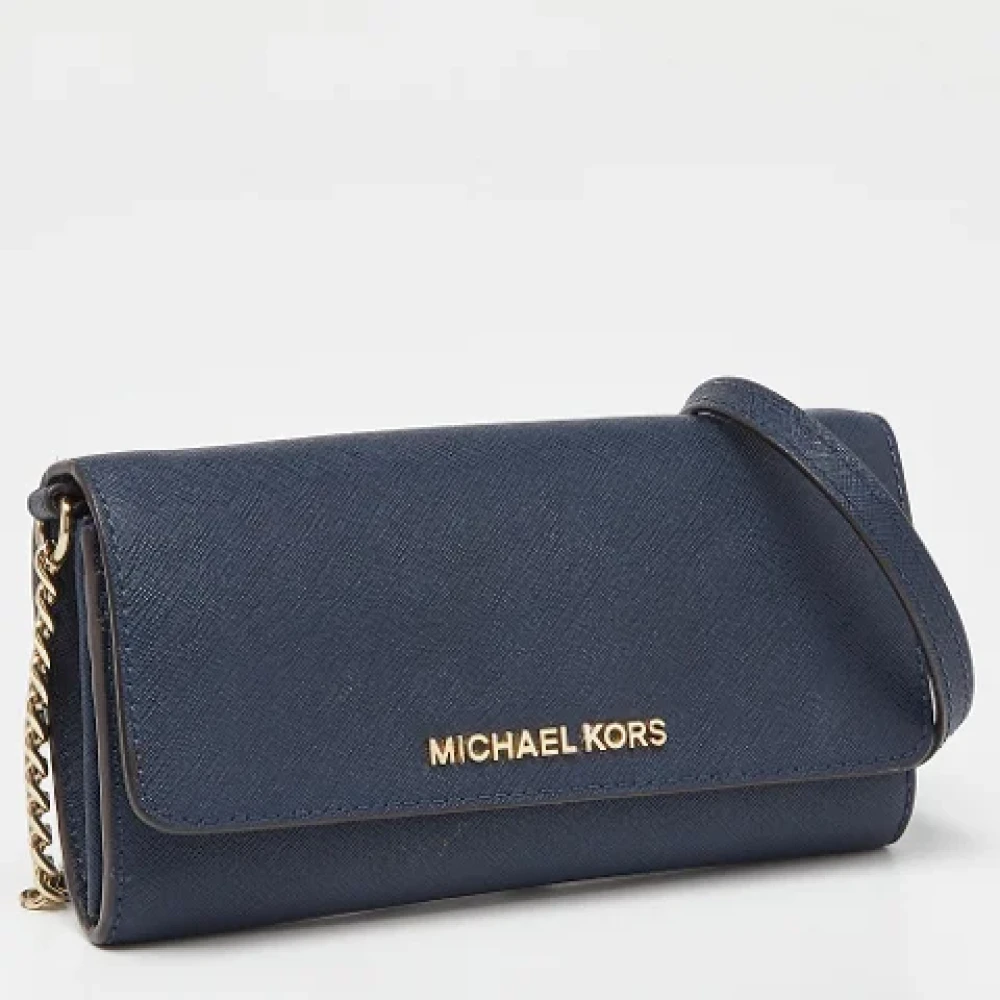 Michael Kors Pre-owned Leather wallets Blue Dames