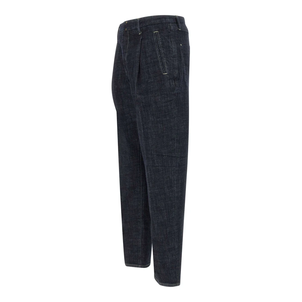 Incotex Donkerblauwe Stretch Denim Jeans Blue Heren