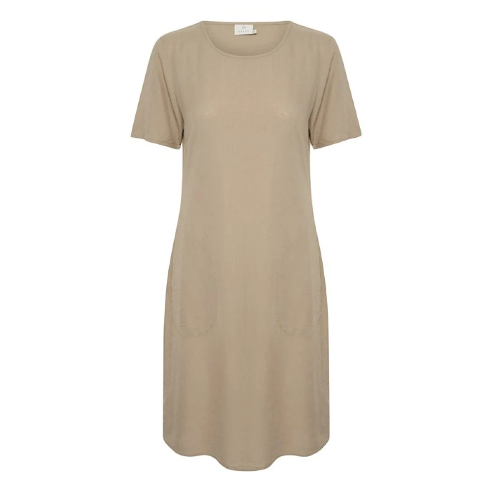 Kaffe Chinchilla KAmilia Jurk Beige Dames