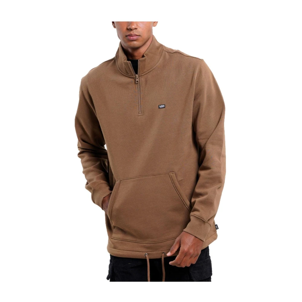 Vans Heren Versa Standard Crew Zip Sweatshirt Brown Heren