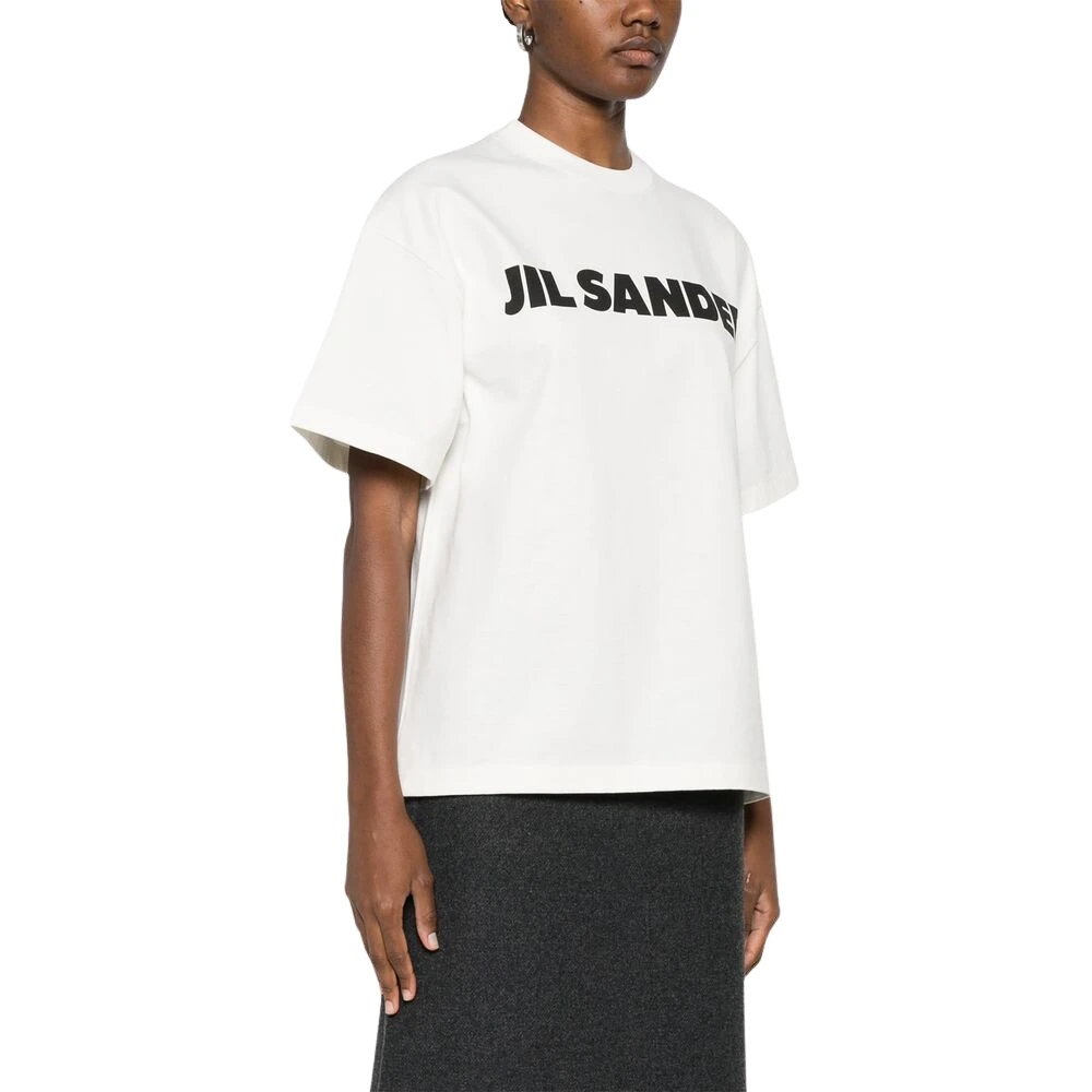 Jil Sander Witte Crew Neck T-shirt White Dames