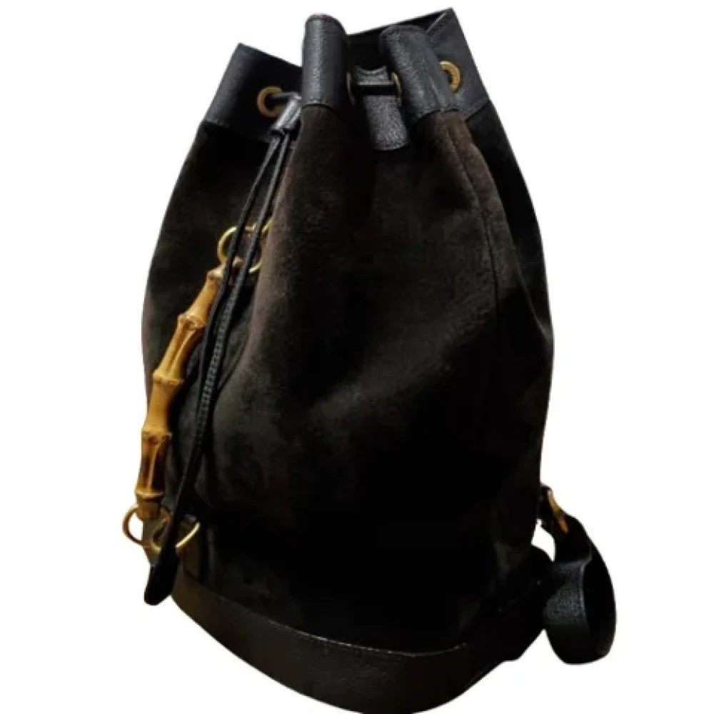 Gucci Vintage Pre-owned Leather gucci-bags Black Dames