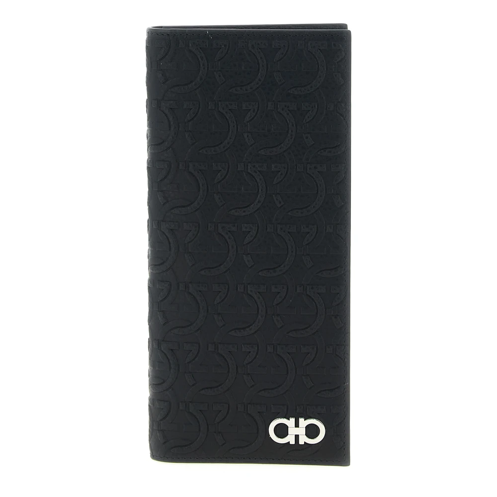 Ferragamo Men's Black Gancini Wallet