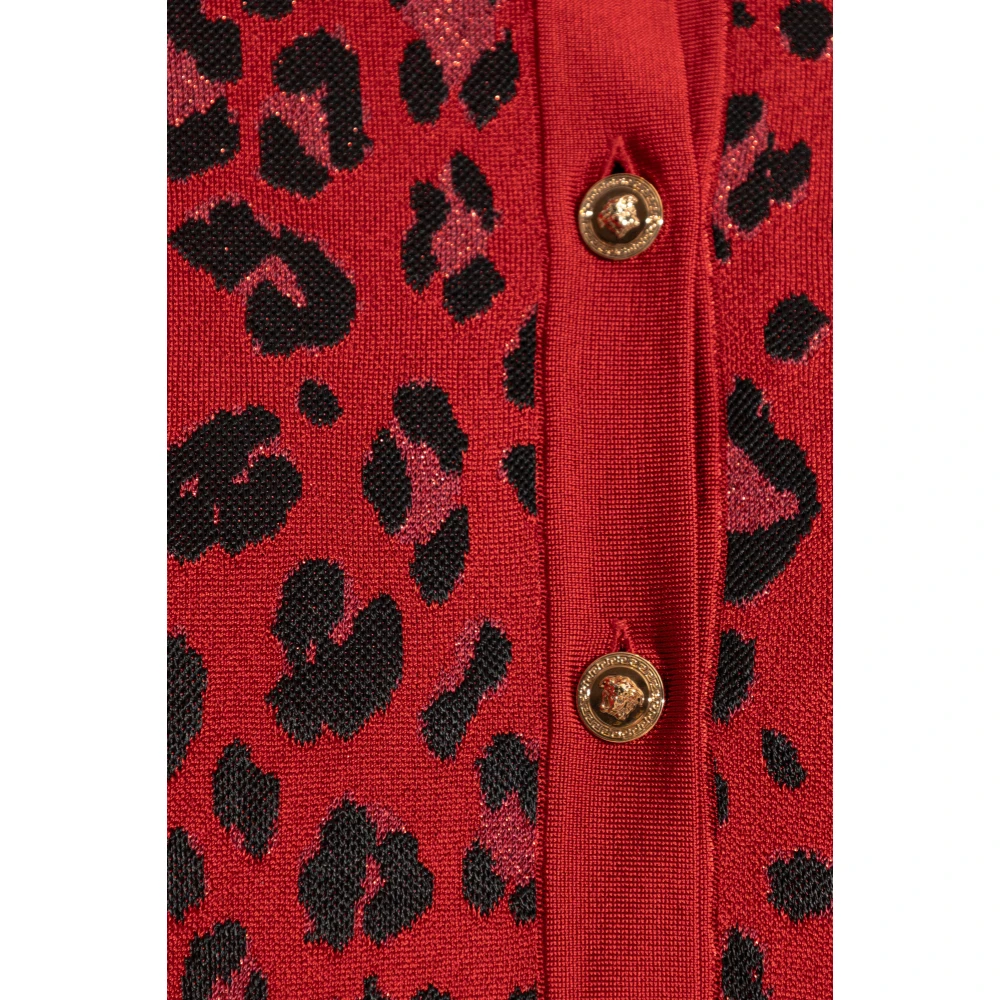 Versace Vest met geborduurd patroon Red Dames