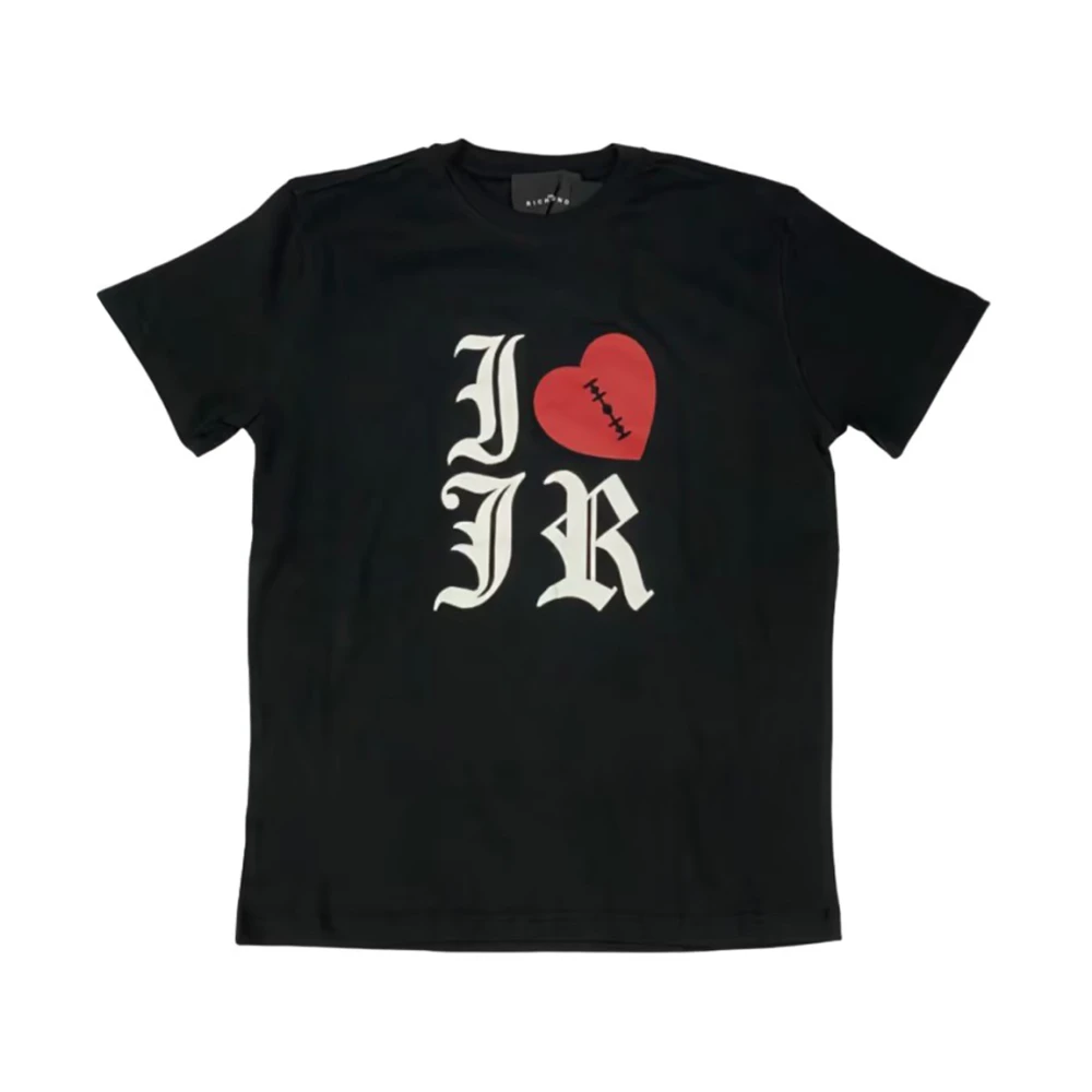 John Richmond Korte Mouw Bedrukt T-shirt Black Heren