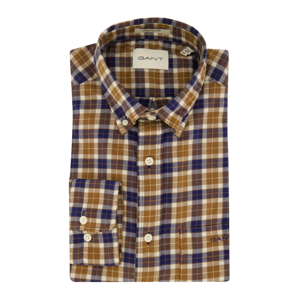Gant Bruine casual overhemd Brown Heren